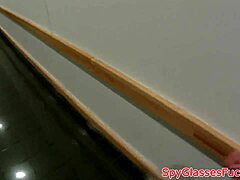 pulled euro babe fucked hard in restroom cumshot!