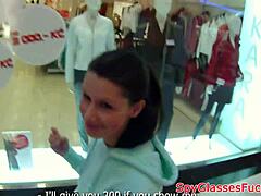 pulled euro babe fucked hard in restroom cumshot!