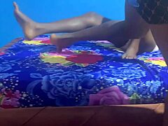 wanna see roommate spank that big clit in the dorm bedroom?