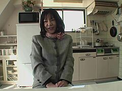 asian mature hairy pussy takes small cock creampie after wild doggystyle ride