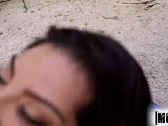 Mofos picks up skinny Kitty Caprice for public wet pussy fuck