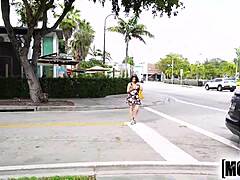 Mofos picks up skinny Kitty Caprice for public wet pussy fuck