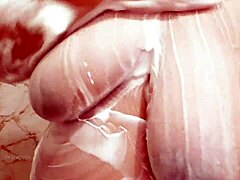 Desi Bhabhi Bathes Smooth Body Under Refreshing Shower Spray Thoroughly