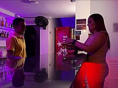 bartender seduces me bares back fucks my wet pussy raw no condom