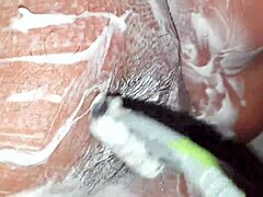 Shaving My Fat Shaved Pussy Smooth