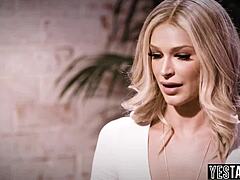 blonde babe tongues milf's pussy to seal the interview deal?