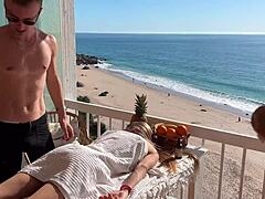 Sex Masseur Delivers Juicy Bedroom Service To Petite Blonde Bunny