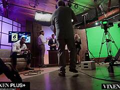 vixenplus milf brandi love spit roasted hard by two monster bbcs