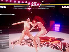 Futanari Lesbians Lick Boobs Pussy in Intense Muff Diving Battle