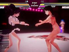 Futanari Lesbians Lick Boobs Pussy in Intense Muff Diving Battle