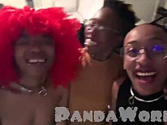 MFFF Ebony Sluts EAT ASS in BBC BLOWJOB Centipede