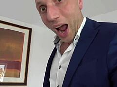 Naughty Italian babe hooked up for rough bedroom pounding 🔥