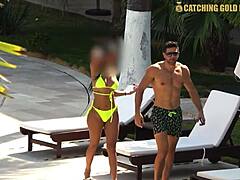 venezuelan model slips from jacuzzi to shower for relentless pounding