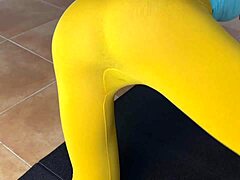 Milf Yoga Fluffy Wet Pussy Doggy Pound