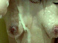 Assol's Soapy Bath Exposes Wet Pussy Boobs Nipples Feet Natural Tits