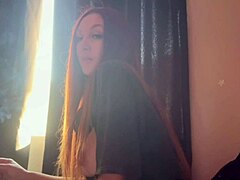 italian milf artemisia love smokes cigarette flashing big natural tits solo