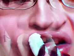 damn this nude chick's lipstick lips got me so hot and bothered already