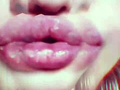 damn this nude chick's lipstick lips got me so hot and bothered already