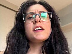 Oiled Gym Queen Rides POV Squat Style