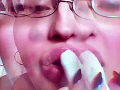 damn this nude chick's lipstick lips got me so hot and bothered already