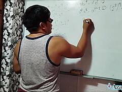 teacher nerd simplifies algebra with hot 21yo student sex