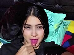 Latina big tits caught fucking stepsister's boyfriend on homemade video call