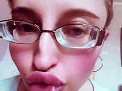 damn this nude chick's lipstick lips got me so hot and bothered already