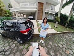 vrb trans latina shemale maid slurps huge cop dick bareback to skip fine pt 2 🍆😈💦