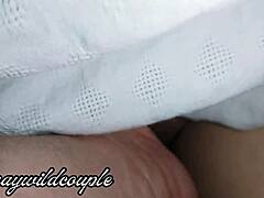 aunty skips panties outdoors teasing juicy hairy milf pussy for quickie cuckold lick and fuck