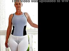 Sexy Mature Wiggles Big Ass In Tight Spandex Pantyhose. Moans Echo As She Teases Curves.