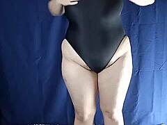 my big tits spill out in one-piece bikini try-on