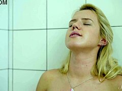 handheld shower triggers blonde teen valentine's endless orgasms
