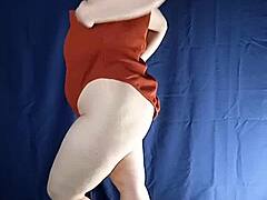 my big tits spill out in one-piece bikini try-on