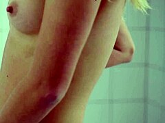 handheld shower triggers blonde teen valentine's endless orgasms
