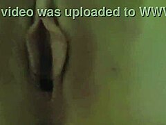amateur wife fingers shaved wet pussy close-up for you with big tits tease