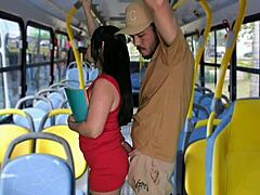 brazilian teen flashed groped and fucked hard on public bus