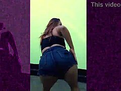 brunette mc akira dances seductively in lingerie feeling sexy