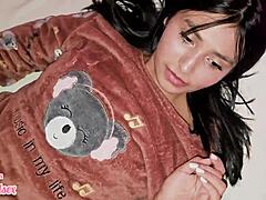 I pumped a huge creampie into my pretty pregnant stepcousin's shaved teen pussy pov