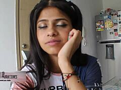 after class, horny indian colegiala fucks classmate pov doggystyle and missionary