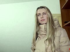 german scout picks slim office teen adriana sweetblonde for berlin casting fuck