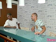 maira dimov rides black and white cocks in anal threesome