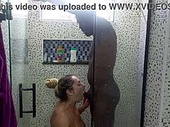suzie slut and akilies black soap up hot milf in steamy bath fun