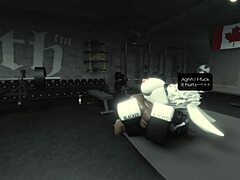 gym slut fucked hard by roblox bbc pussy pounding