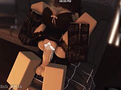 Cute Catgirl Bent Over for Rough Creampie Doggystyle Game!