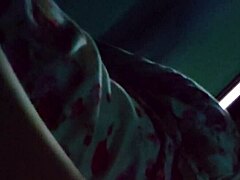 Wife fingers hubbys cock teasingly in intimate homemade play