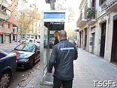 hot red shemale grabs boy for intense rough ass pounding