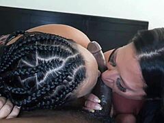 Bbw Tee Tee gags on big black cock deepthroat rough