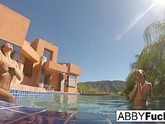 abigail mac & romi dive into underwater lesbian fun bts 🌊👅💦