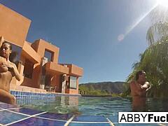 abigail mac & romi dive into underwater lesbian fun bts 🌊👅💦