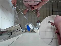 hot german piss fetish in the steamy shower